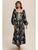 Floral Corset Ruffle Midi Dress - BLACK