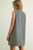 Striped Fabric Button Front Denim Dress