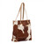 Myra CARAMEL FRONT POCKET HAIRON TOTE BAG - S-1428