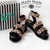 CRAZY TRAIN LEAVE IT LEOPARD SANDALS