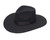 LADIES PINCH FRONT BLACK HAT