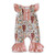 COWPRINT FLUTTER SLEEVE BABY GIRL ROMPER