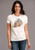 WOMENS S/S KNIT   STETSON LADIES SHORT SLEEVE T-SHIRT CATTLEMAN SCENERY SCREEN PRINT 11-039-0562-0816 WH