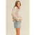 SMILE PATTERNED SWEATER TOP BEIGE