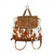 LEATHER FLAP HAIRONBACKPACK BAG S-1216