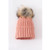 CORAL PINK KNIT POM POM BEANIE