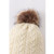 CREAM CABLE KNIT POM POM BEANIE