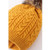 MUSTARD CABLE KNIT POM POM BEANIE
