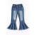 DARK BLUE STONE WASH BELL BOTTOM JEANS