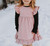 GIRLS PINK SUEDE RUFFLE GIRLS DRESS