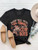 RAISIN HELL WITH THE HIPPIES & THE COWBOYS GRAPHIC TOP - BLACK