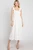COTTON JACQUARD SMOCKED DRESS - WHITE