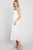 COTTON JACQUARD SMOCKED DRESS - WHITE