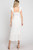 COTTON JACQUARD SMOCKED DRESS - WHITE