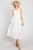 COTTON JACQUARD SMOCKED DRESS - WHITE