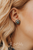 CONCHO ROUND TURQUOISE STUD EARRINGS STYLE - 007