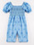 BLUE STAR SMOCKED GIRL JUMPSUIT