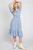 TEXTURED GINGHAM PUFF SLEEVE TIERED DRESS