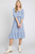 TEXTURED GINGHAM PUFF SLEEVE TIERED DRESS