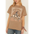 WILD WEST COWBOY RODEO SHORT SLEEVE GRAPHIC TEE - MINERAL TAUPE