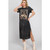 WILD WEST GRAPHIC DRESS - MINERAL WASH BLACK
