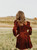 BURGUNDY VELVET RUFFLE GIRL DRESS
