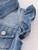DENIM RUFFLE GIRL VEST
