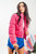 Corduroy Puffer Jacket - Pink