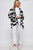 Check Dropped Shoulders Cardigan - Black & White