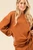 Quilted Double Knit Loungewear Top & Pants Set - Camel