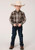 BOYS L/S SHIRT   AMARILLO Y/DYED PLAIDS - COTTON  1227 PINEWOOD PLAI