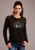 WOMENS L/S SHIRT   STETSON LADIES L/S T-SHIRT  STETSON CACTUS AND SUNSET SCREEN PRINT