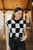 Hannah Loose Fit Checker Knit Top - Black