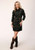 Women's Black Denim Western Shirt Dress Snap Front 11-057-0594-7056 BL