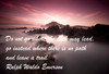 Poster  Do Not Go Where The Path May Lead, Go Instead Where There Is No Path And Leave A Trail. Ralph Waldo Emerson
