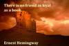 Poster  There Is No Friend As Loyal As A Book. Ernest Hemingway