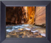 Water Runs Thru Zion National Park, Utah Framed Art Photograph Print Framed Print