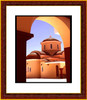 Greek Doorway Framed Pirnts Art Framed Print