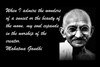 Poster  When I Admire The Wonders Of A Sunset Or The Beauty Of The Moon, My Soul Expands In The Worship Of The Creator. Mahatma Gandhi