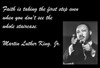 Famous Quote Poster  Faith Is Taking The First Step Even When You Don't See The Whole Staircase. Martin Luther King, Jr.