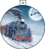 Train And Santa Sled Flying Christmas  Ornament