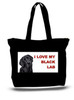 XXL Tote Bag I Love My Black Lad Dog