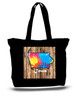 Iowa City and State Skyline Watercolor Tote Bags