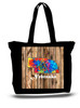 Nebraska City and State Skyline Watercolor Tote Bags