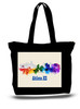 Abilene City and State Skyline Watercolor Tote Bags
