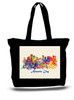 Atlantic City City and State Skyline Watercolor Tote Bags