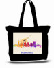 Memphis City and State Skyline Watercolor Tote Bags