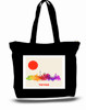 Tokyo City and State Skyline Watercolor Tote Bags