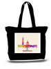 Washington City and State Skyline Watercolor Tote Bags
