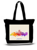 Amarillo City and State Skyline Watercolor Tote Bags